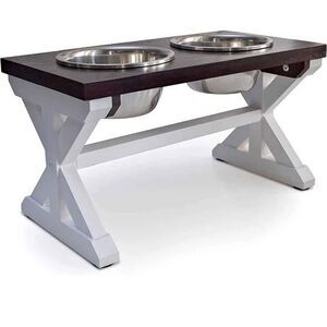 Modern Farmhouse Dog Bowl Stand, Dog Bowls Elevated Dog Food Stand, Raised Dog B